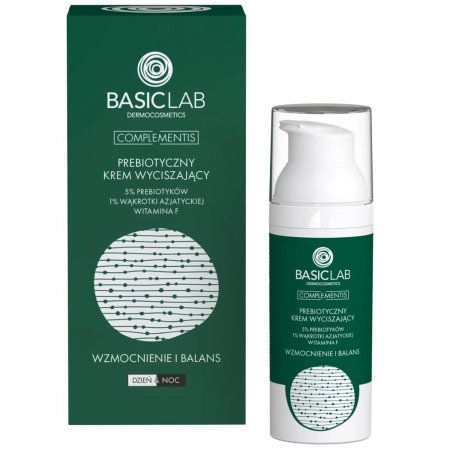 BasicLab - Megerősítés és Egyensúly - Bőrnyugtató Krém 5% Prebiotikumokkal, 1% Ázsiai Gázlóval és F-vitaminnal - 50ml