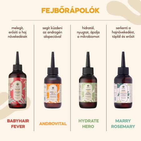 HairTry - Hydrate Hero - Hidratáló és Nyugtató Fejbőrápoló NMF Komplexszel és Ektoinnal - 100ml