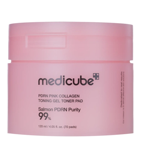 Medicube - PDRN Pink Collagen Tonning Gel Toner Pad - Tonizáló Zselés Arckorongok Kollagénnel - 70szt