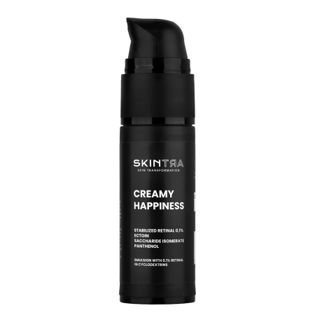 SkinTra - Creamy Happiness - Arcemulzió 0,1% Ciklodextrinekbe Zárt Retinallal - 30ml