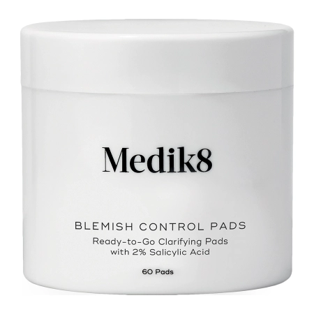 Medik8 - Blemish Control Pads - Ready-to-Go Clarifying pads - Alkoholmentes Hámlasztó Korongok Problémás Bőrre - 60db