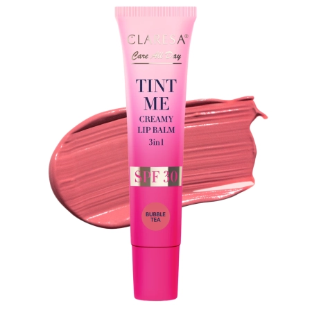 Claresa - Tint Me Creamy Lip Balm 3in1 SPF 30 - Színezett Ajakbalzsam SPF30 UV-szűrővel - Bubbletea - 12 ml