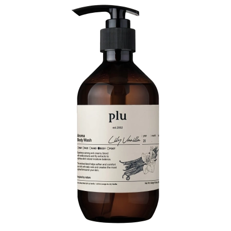 plu - Aroma Body Wash - Tusfürdő Gél - Lily Vanilla - 500g