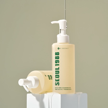 K-SECRET - SEOUL 1988 Cleansing Oil : Pine Cica 1% + Probiotics - Sminkeltávolító Olaj - 200ml