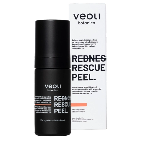 Veoli Botanica - Redness Rescue Peel - Bőrnyugtató és Simító Peeling Hajszáleres Bőrre - 30ml