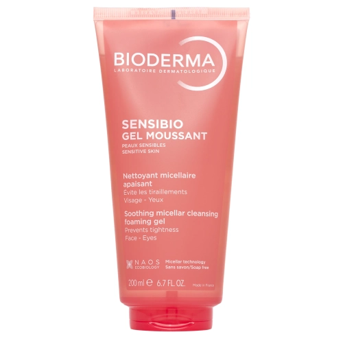 Bioderma - Sensibio Gel Moussant - Nyugtató Micellás Arclemosó Gél Hidratáló Hatással - 200ml