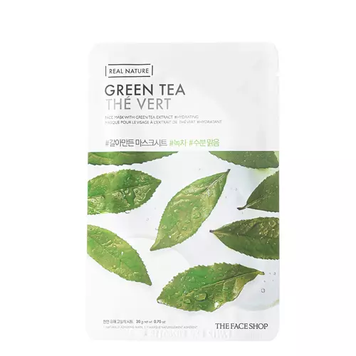 The Face Shop - Natural Mask - Green Tea - Fátyolmaszk Zöld Teával - 20g