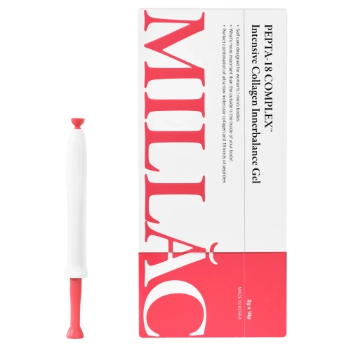 MILLAC - PEPTA-18 Complex Intensive Collagen Innerbalance Gel - Kiegyensúlyozó Intim Higiéniai Gél Kollagénnel - 10x2g