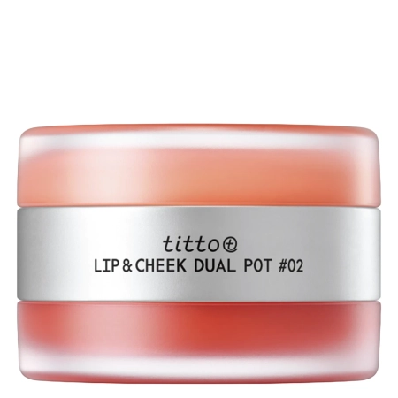 titto - Lip & Cheek Dual Pot - Duó Ajkakra és Orcákra - #02 Juicy Smile/Beach Sunny Girl - 10g