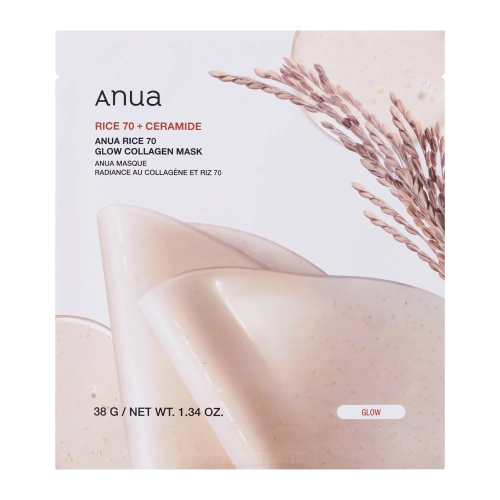 Anua - Rice 70 Glow Collagen Mask - Ragyogtató Fátyolmaszk Kollagénnel - 38g