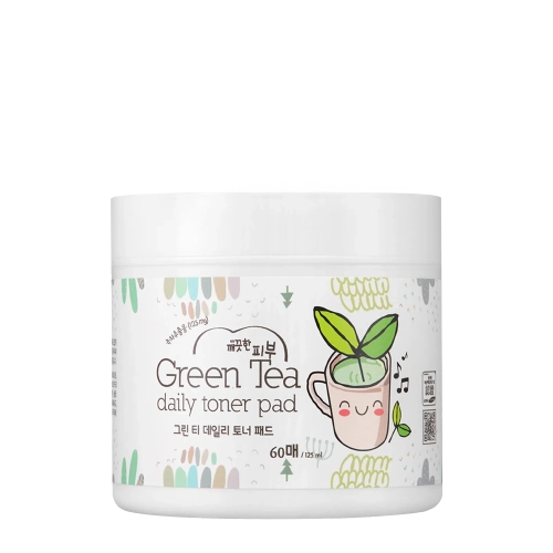 Esfolio - Pure Skin Green Tea Daily Toner Pad - Tonizáló Arckorong Zöld Teával - 130ml/60db