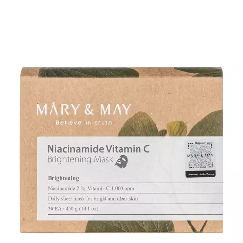 Mary&May - Niacinamide Vitamin C Brightening Mask - Világosító Arcmaszk Szett - 30db