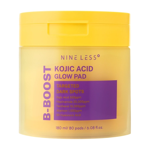 Nine Less - B-Boost Kojic Acid Glow Toner Pad - Arckorongok Kojisavval - 80db/180ml