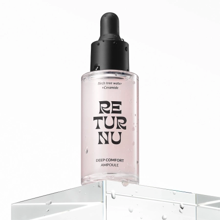 Returnu - Deep Comfort Ampoule - Hidratáló Arcápoló Ampulla Nyírfavízzel és Ceramidokkal - 30ml