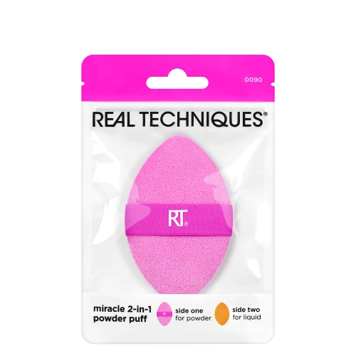 Real Techniques - Miracle Powder Puff - Kétoldalas Pamacs Alapozó és Púder Felvételéhez - 1db