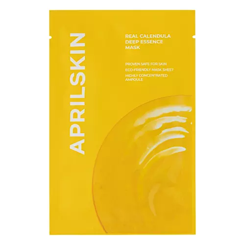 Aprilskin - Real Calendula Deep Essence Mask - Fátyolmaszk Körömvirág Esszenciával - 20g