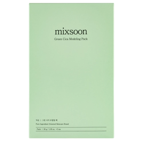 Mixsoon - Green Cica Modeling Pack - Bőrnyugtató Alga Maszk Ázsiai Gázlóval - 5 db (30g)