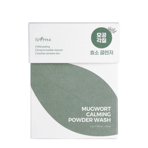 Isntree - Spot Saver - Mugwort Calming Powder Wash - Arctisztító Por Tasakkészlet  - 1g x 25db