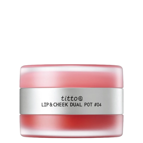 titto - Lip & Cheek Dual Pot - Duó Ajkakra és Orcákra - #04 First Blossom/Flush Issue - 10g