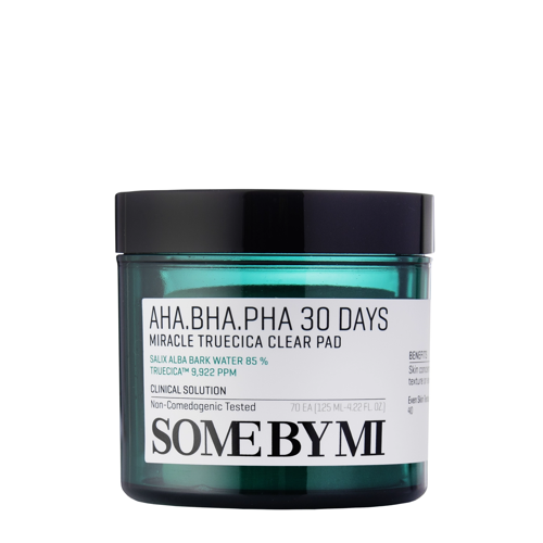 Some By Mi - AHA BHA PHA 30 Days Miracle Truecica Clear Pad - Hámlasztó Korongok Problémás Bőrre - 70db
