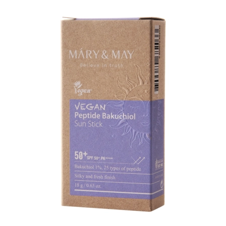 Mary&May - Vegan Peptide Bakuchiol Sun Stick SPF50+/PA++++ - Peptid Stiftes Fényvédő - 18g 
