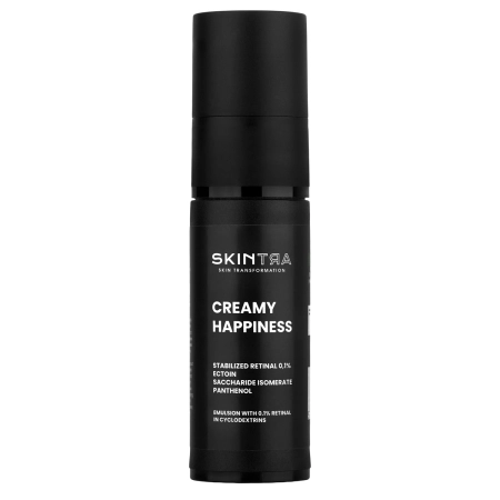 SkinTra - Creamy Happiness - Arcemulzió 0,1% Ciklodextrinekbe Zárt Retinallal - 30ml