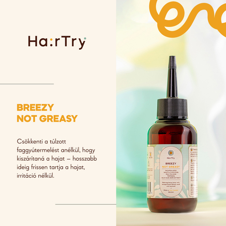 HairTry - Breezy Not Greasy - Faggyúszabályozó Fejbőrápoló Kapszulázott Szalicilsavval - 100ml