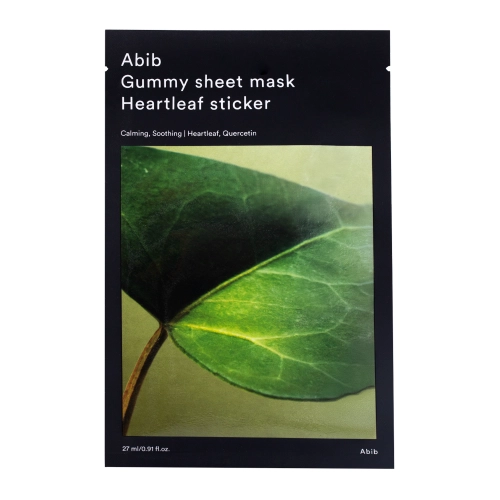 Abib - Gummy Sheet Mask Heartleaf Sticker - Hidratáló Fátyolmaszk - 27ml