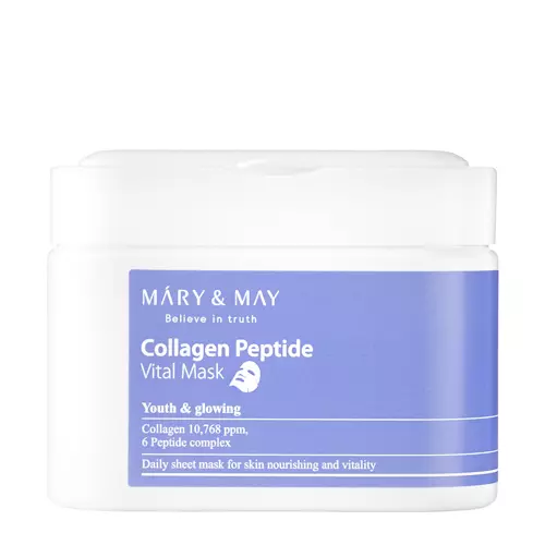 Mary&May - Collagen Peptide Vital Mask - Feszesítő Hatású Arcmaszk Szett - 30db