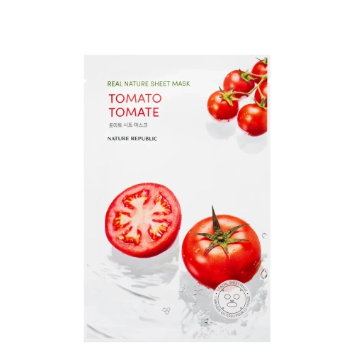 Nature Republic - Real Nature Tomato Sheet Mask - Fátyolmaszk Paradicsommal - 1db/23ml