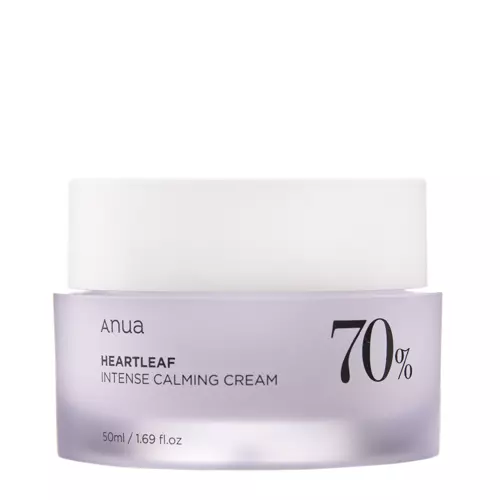 Anua - Heartleaf 70% Intense Calming Cream - Nyugtató Arckrém Ezüst Szirtőr Kivonattal - 50ml