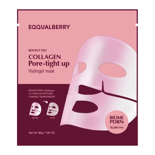 EQQUALBERRY - Collagen Pore Tight Up Hydrogel Mask - Kollagén Pórusszűkítő Fátyolmaszk - 30g