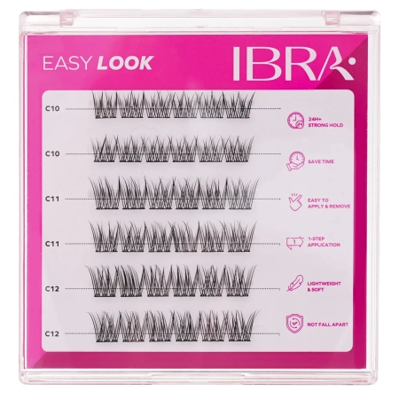 Ibra Makeup - Öntapadó Műszempilla Tincsek - Easy Look - 3mm
