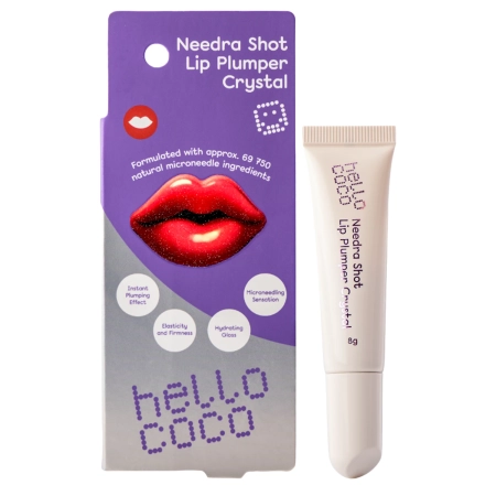 hello coco - Needra Shot Lip Plumper - Dúsító Szájfény Mikro-tűkkel - Crystal - 8g