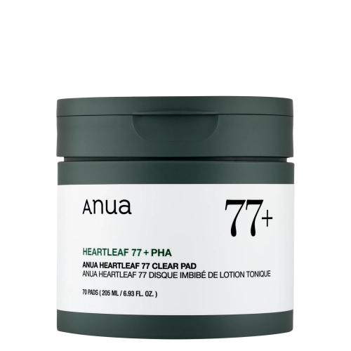 Anua - Heartleaf 77% Clear Pad - Bőrnyugtató Tonizáló Arckorongok Ezüst Szirtőr Kivonattal - 70db.