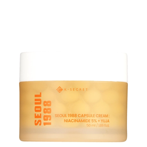 K-SECRET - SEOUL 1988 Capsule Cream: Niacinamide 5% + Yuja - Krém Kapszulákkal - 50ml