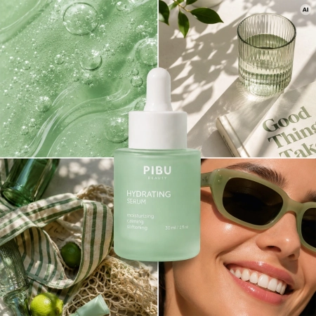 PIBU Beauty - Hidratáló Szérum - Hidratáló Arcszérum Réz Peptidekkel - 30ml