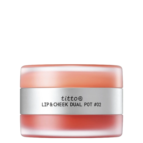 titto - Lip & Cheek Dual Pot - Duó Ajkakra és Orcákra - #02 Juicy Smile/Beach Sunny Girl - 10g