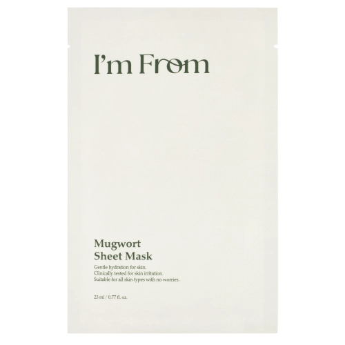 I'm From - Mugwort Sheet Mask - Nyugtató Fátyolmaszk Ürömkivonattal - 1db/23ml