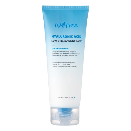 Isntree - Hyaluronic Acid Low-pH Cleansing Foam - Alacsony pH-értékű Arctisztító Hab Hialuronsavval - 150ml