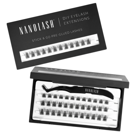 Nanolash - Stick & Go Pre-Glued Lashes - Öntapadós Szempillacsomók - Harmony - 1 csomag