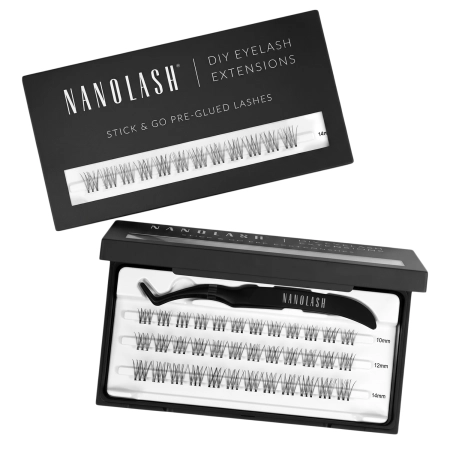 Nanolash - Stick & Go Pre-Glued Lashes - Öntapadó Műszempilla Tincsek - Innocent - 1 csomag