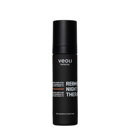 Veoli Botanica - Redness Night Therapy - Bőrnyugtató és Ragyogtató Éjszakai Maszk Érzékeny és Hajszáleres Bőrre - 50ml