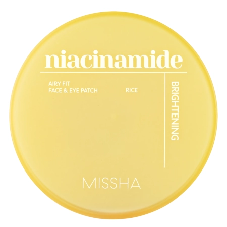 Missha - Airy Fit Niacinamide Brightening Face & Eye Patch - Világosító Hidrogél Szemkörnyék Tapaszok Niacinamiddal - 60db