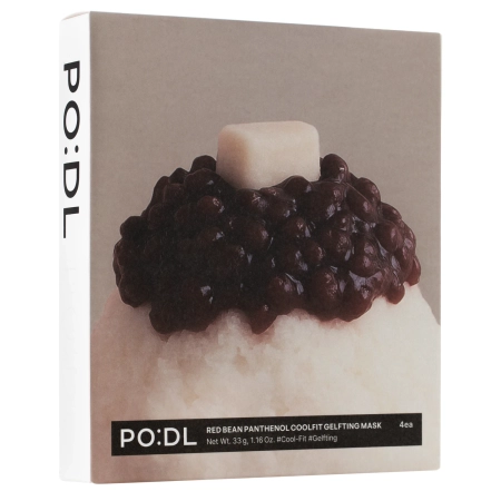 PO:DL - Red Bean Panthenol Coolfit Gelfting Mask Set - Bőrnyugtató Zselés Fátyolmaszk Szett - 4x33g