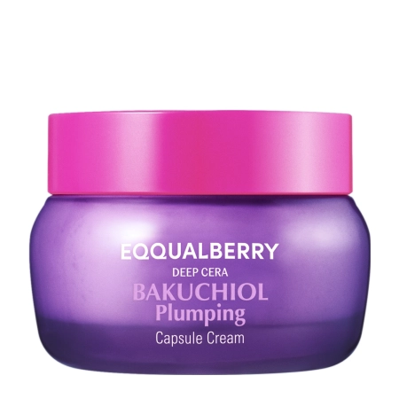EQQUALBERRY - Bakuchiol Plumping Capsule Cream - Feszesítő és Hidratáló Arckrém Bakuchiollal - 50ml