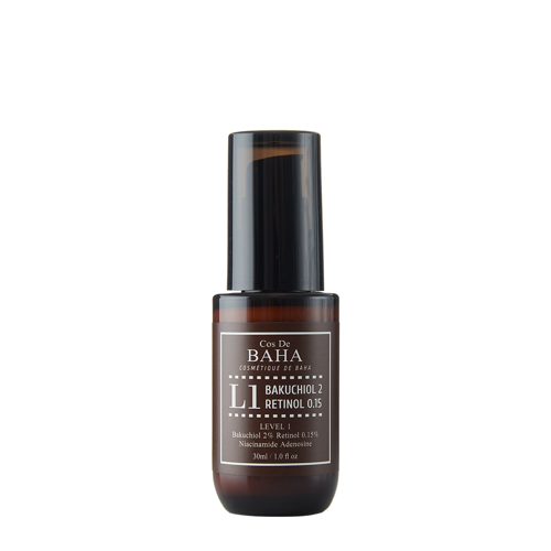 Cos De BAHA - L1 Bakuchiol & Retinol Serum - Öregedésgátló Arcszérum Retinollal - 30ml