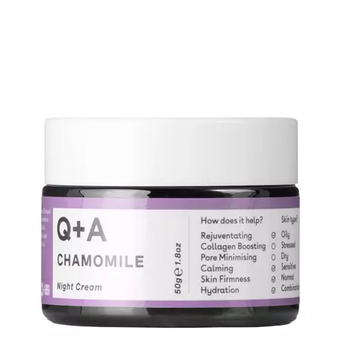 Q+A - Chamomile - Night Cream - Regeneráló és Nyugtató Éjszakai Krém Kamillával - 50ml