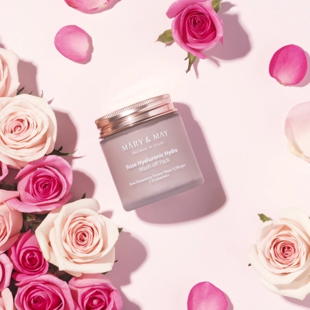 Mary&May - Rose Hyaluronic Hydra Wash off Pack - Hidratáló Agyagmaszk - 125g