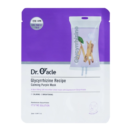 Dr.Oracle - Glycyrrhizine Recipe Calming Purple Mask - Bőrnyugtató Fátyolmaszk - 1db/22ml